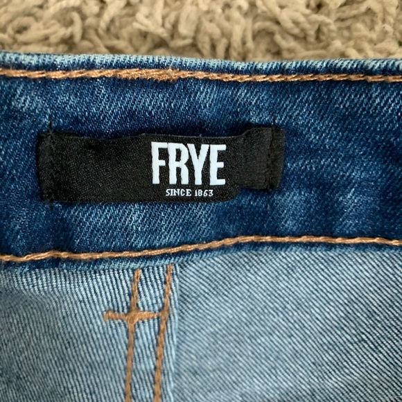 Frye size 6/28 high rise straight leg blue jeans - Picture 2 of 5